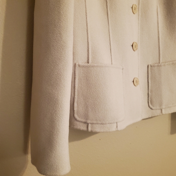 LAFAYETTE 148 NEW YORK Alabaster | Wool Angora Career Wear Blazer Jacket Women 8 - Picture 2 of 12
